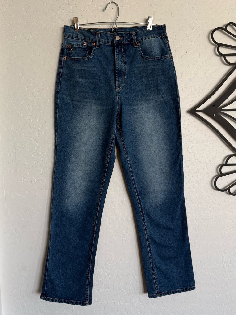 FRYE Amari High Rise Straight Leg Crop Jeans Size 6/28 Medium Wash